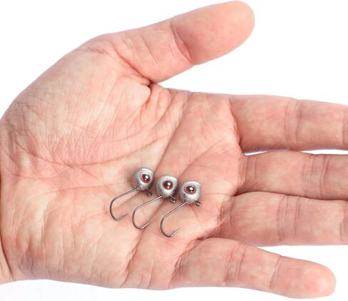 Fish Eye Crappie Jig Heads 20 Packs, Fishing Swimbait Jigs for Crappie,Trout,Bluegill Lure 1/32 1/16 3/32 1/8oz in Saudi Arabia