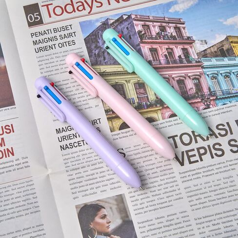 6 Pack 0.5mm 6-in-1 Multicolor Ballpoint Pen，6-Color Retractable Ballpoint Pens for Office School Supplies Students Children Gift in Saudi Arabia
