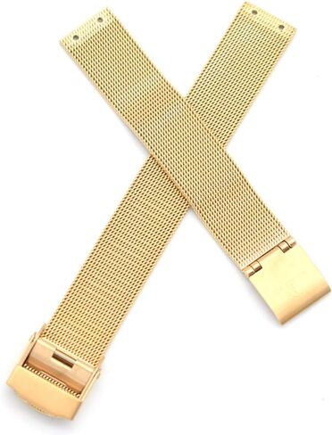 14mm Screwing Stainless Steel Watch Strap Replacement for Skagen (Gold) in Saudi Arabia