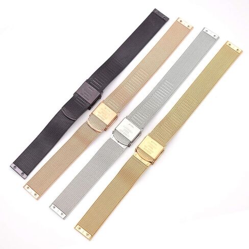 14mm Screwing Stainless Steel Watch Strap Replacement for Skagen (Gold) in Saudi Arabia