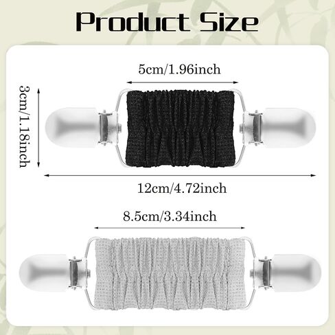 Dress Clips Back Cinch Clips 3PCS Sweater Clips Shawl Clips for Women Retro Cardigan Collar Clips Clothing Dress Clips for Fitting (Black + White + Gray) in Saudi Arabia