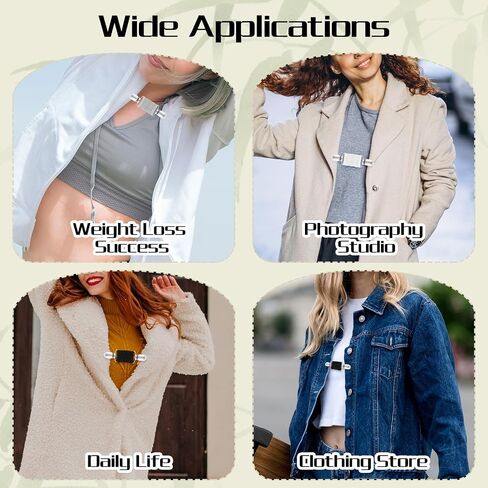 Dress Clips Back Cinch Clips 3PCS Sweater Clips Shawl Clips for Women Retro Cardigan Collar Clips Clothing Dress Clips for Fitting (Black + White + Gray) in Saudi Arabia