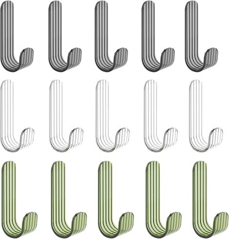 خطافات جدارية لاصقة من الأكريليك لتعليق المناشف والقبعة ومفاتيح إكليل خطافات للباب الأمامي والمكتب والحمام وغرفة المعيشة (16 قطعة) in Kuwait