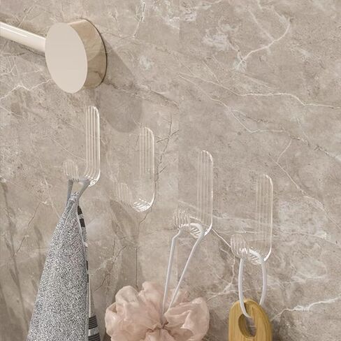 خطافات جدارية لاصقة من الأكريليك لتعليق المناشف والقبعة ومفاتيح إكليل خطافات للباب الأمامي والمكتب والحمام وغرفة المعيشة (16 قطعة) in Kuwait