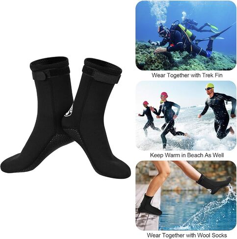Oumers Neoprene Socks, 3MM Diving Wetsuits Sock for Water Sports, Thermal Beach Sock Anti Slip Socks for Men Women Teenager in Saudi Arabia