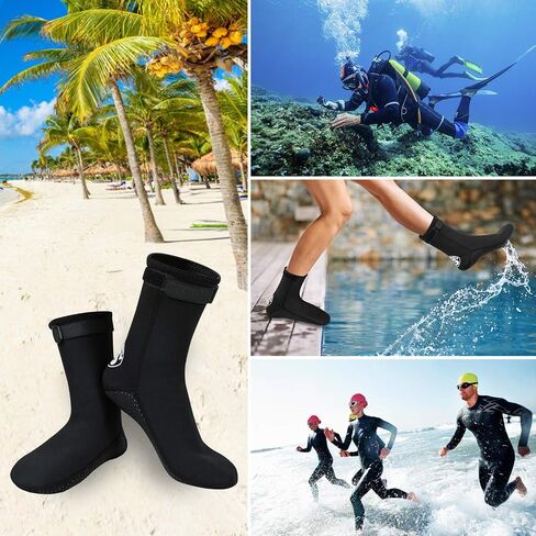 Oumers Neoprene Socks, 3MM Diving Wetsuits Sock for Water Sports, Thermal Beach Sock Anti Slip Socks for Men Women Teenager in Saudi Arabia