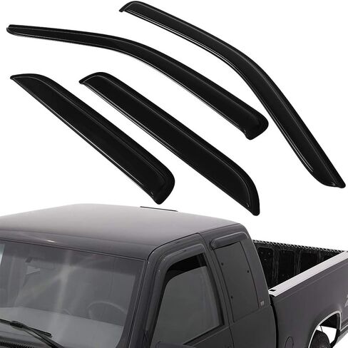 SCITOO Outside Mount Window Visor Deflector Rain Guard Dark Smoke, 4 Pcs Set Fit for 2001-2012 for Ford Escape in Saudi Arabia