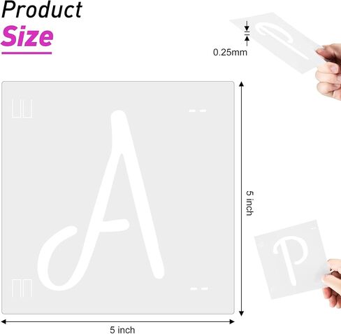 38 Pieces Letter Stencils Reusable Plastic Letter Number Templates Alphabet Art Craft Stencils Symbol Numbers Craft Stencils Interlocking Stencil Kit for Painting on Wood DIY Art Project (4 Inch) in Saudi Arabia