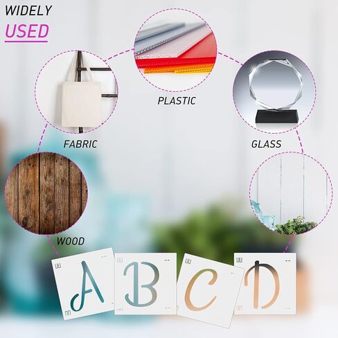 38 Pieces Letter Stencils Reusable Plastic Letter Number Templates Alphabet Art Craft Stencils Symbol Numbers Craft Stencils Interlocking Stencil Kit for Painting on Wood DIY Art Project (4 Inch) in Saudi Arabia