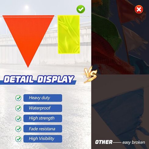 Perimeter Marking Flags 102 Ft/ 45 Pcs Caution Pennant Banner Flags Safety Flags for Traffic Barrier Construction Warning Of Hazardous Areas, Scaffolding, Sporting Events (Stylish Style) in Saudi Arabia