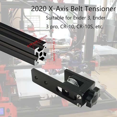 شداد حزام Ender 3 المحور X وY، شداد حزام المحور X للملف الشخصي 2020 وشداد تمديد متزامن للمحور Y للملف 2040، شداد الحزام المستقيم لـ Ender 3، CR-10 (X2020+Y2040) in Kuwait