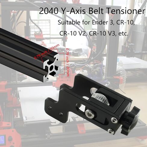 شداد حزام Ender 3 المحور X وY، شداد حزام المحور X للملف الشخصي 2020 وشداد تمديد متزامن للمحور Y للملف 2040، شداد الحزام المستقيم لـ Ender 3، CR-10 (X2020+Y2040) in Kuwait
