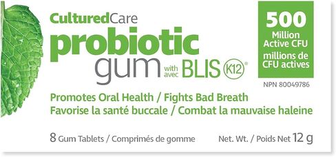 Prairie Naturals Gum with Blisk 12, Oral Probiotic, Spearmint/Peppermint, 96 Count in Saudi Arabia