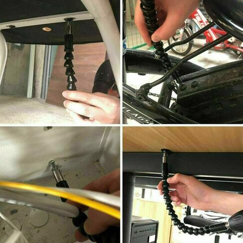 4 قطع سوبر بت - مفك براغي فائق مرن، تمديد لقمة مثقاب مرنة، مفك براغي فائق مرن، ينحني ويلتف 360 درجة، لتجميع الأثاث، هدايا عيد الأب in Saudi Arabia