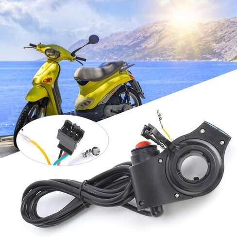 Alomejor Thumb Throttle 12V 99V LED E Bike Electric Scooter Throttle Grip Handlebar Digital Meter with LCD Display in Saudi Arabia