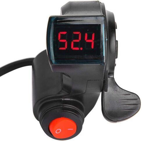 Alomejor Thumb Throttle 12V 99V LED E Bike Electric Scooter Throttle Grip Handlebar Digital Meter with LCD Display in Saudi Arabia