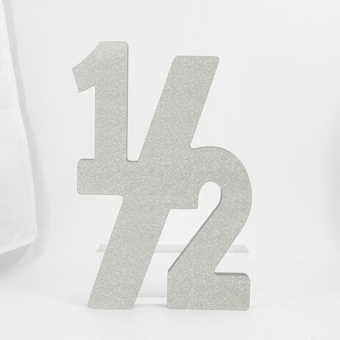 Pink Half Number Sign Glitter 1/2 Baby Birthday Party Decor for Kids Half Years Old Wood Centerpieces for Tables 6 Month Photo Prop Birthday Party Supplies for Girls Wooden Table Sign in Saudi Arabia