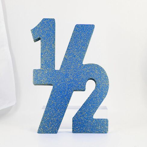 Pink Half Number Sign Glitter 1/2 Baby Birthday Party Decor for Kids Half Years Old Wood Centerpieces for Tables 6 Month Photo Prop Birthday Party Supplies for Girls Wooden Table Sign in Kuwait