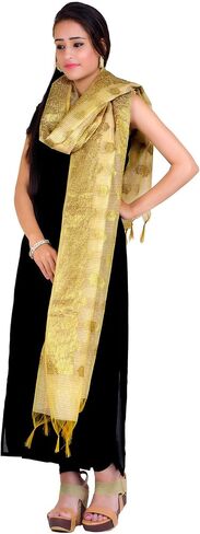 وشاح Chandrakala النسائي Chanderi Zari Work Banarasi Dupatta (D117) in Saudi Arabia