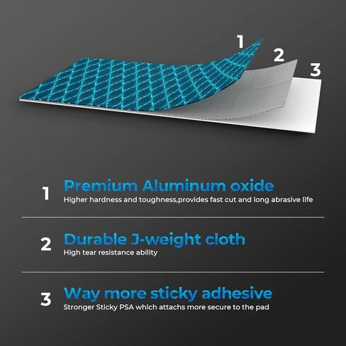 toolant Diamond Shape 120 Grit Sandpaper Roll, 2-3/4" Wide 10 Yard Longboard Self Adhesive PSA Stickyback Sand Paper for Woodworking, Metal, Plastic, Automotive, Sanding Blocks in Saudi Arabia