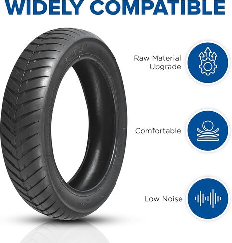طقم إطارات وأنبوب مقاس 12-1/2 بوصة × 3.0 بوصة من AlveyTech للدراجات البخارية 500-1000 واط (مفردة) - بديل لـ GT، Mongoose، eZip، I-Zip، Currie & Schwinn، V-Groove Tread and Bent Valve، E -إكسسوارات السكوتر in Saudi Arabia