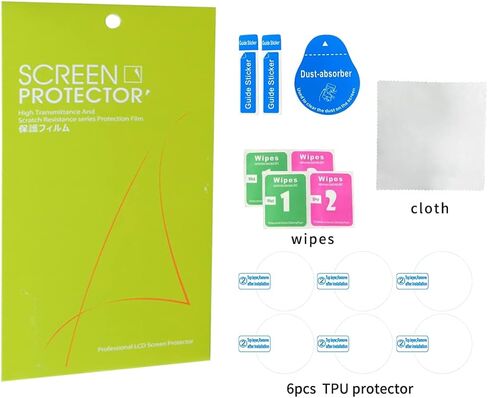 متوافق مع واقي شاشة الساعة الذكية AMAZTIM C20، [6 عبوات] طبقة شفافة من البولي يوريثان الحراري بتغطية كاملة متوافقة مع ساعة Kospet Tank M1 Pro الذكية / ساعات Slothcloud الذكية / الساعة الذكية العسكرية C20 (6 عبوات) in Kuwait