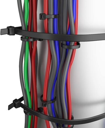 Heavy Duty 40 Inch Cable Zip Ties, Strong Extra Large Zip Tie Set, Indoor and Outdoor, Reliable Long Cord Tie Wraps, 0.36 Inch Wide, Industrial Wire Straps, UV Resistant, Black, 10 pieces in Saudi Arabia