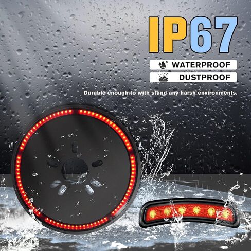Spare Tire Brake Light & 3rd Brake Light Set for Bronco, LED High Mount Stop Light and Rear Spare Wheel Brake Light Compatible with Ford Bronco 2021 2022 2023 2/4 Doors in Saudi Arabia