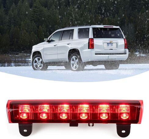 Center High Mount Stop Light LED Third 3rd Brake Light Tail Light Cargo Lamp for 2000-2006 Chevy Suburban Tahoe (Chrome Housing Red Lens) in Saudi Arabia