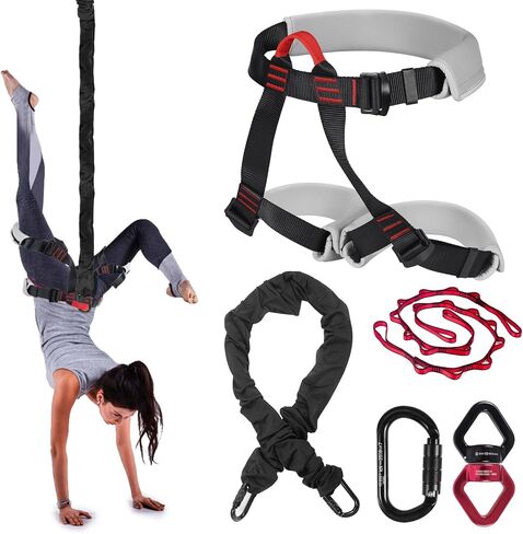 DASKING Upgraded Version Heavy Bungee Resistance Band Set Grawyti Yoga Bungee Cord Resistance Belt Set 4D Bungee Dance Rope Workout Fitness Home Gym Professional Training Equipment in Saudi Arabia
