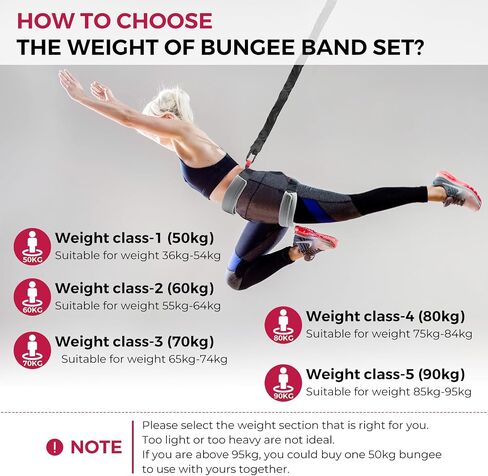 DASKING Upgraded Version Heavy Bungee Resistance Band Set Grawyti Yoga Bungee Cord Resistance Belt Set 4D Bungee Dance Rope Workout Fitness Home Gym Professional Training Equipment in Saudi Arabia