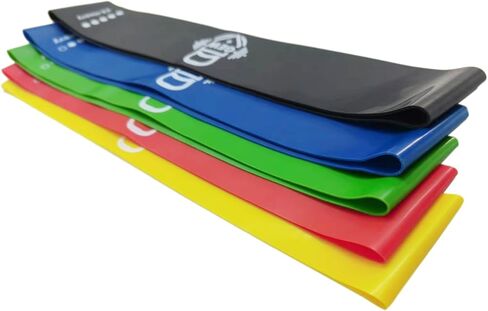 أربطة تمرين بحلقة مقاومة من GEW مع دليل تعليمات وحقيبة حمل، مجموعة من 5 قطع in Kuwait