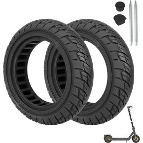 60/70-6.5 Scooter Tire, 10x2.5 10 inch Solid Tire, Tubeless Tyre for Ninebot Max G30P G30LP Electric Scooter Front or Rear Replacement Solid Rubber Tires(1Pcs)