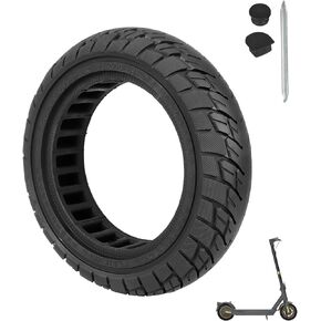 60/70-6.5 Scooter Tire, 10x2.5 10 inch Solid Tire, Tubeless Tyre for Ninebot Max G30P G30LP Electric Scooter Front or Rear Replacement Solid Rubber Tires(1Pcs)