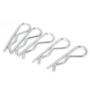 uxcell 2.5mm x 45mm R-Clip Spring Locking Cotter Clip Pins Fastener Silver Tone 10 Pcs