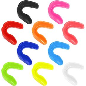 10 Pcs Sport Mouth Guards, Athletic Mouthguard Dental Protection Gum Mouth Guard Adults Youth Teeth and Kids Mouth Guard for Hockey Boxing Basketball Football Karate Taekwondo Rugby Wrestling