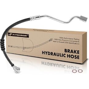 A-Premium Front Driver Brake Hydraulic Hose Compatible with Select Ford Models - For F-250 Super Duty 1999-2001, For F-350 Super Duty 1999-2004, RWD - Replace# F81Z2078GB