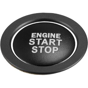 Engine Start Stop Ignition Button Overlay Cover Decal Trim Sticker for Toyota Camry Tacoma Prius Avalon RAV4 Mirai Corolla Aluminum Alloy Black