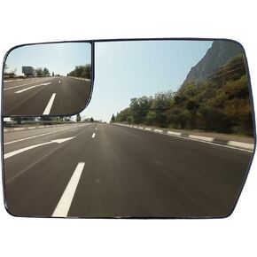 زجاج مرآة الرؤية الجانبية للسائق، زجاج مرآة متوافق مع 2011 2012 2013 2014 Ford F150، مرايا مع حامل خلفي - استبدل BL3Z-17K707-E in Kuwait