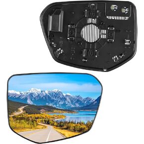 BDFHYK Passenger Right Side Heated Mirror Glass Compatible with 2016-2021 Honda Civic Side View Exterior Mirror with Backing Plate, Replaces HO1321283 76203TBAC01 (Right)