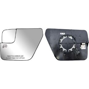 Replacement Driver Left Side Door Mirror Glass Heated with Blind Spot Glass for Ford F-150 fit year 2021 2022 2023