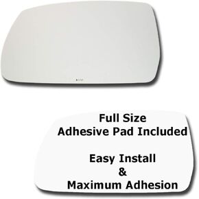Mirror Glass + Full Size Adhesive Pad for 2010-2015 Hyundai Tucson Driver Side Replacement (2010 2011 2012 2013 2014 20015 10 11 12 13 14 15)