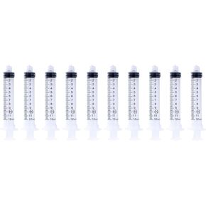 حقنة معقمة عالمية سعة 10 مل مع طرف قفل Luer | 10 محاقن بدون إبرة | رائعة للاستخدام في الطب وأنابيب التغذية والرعاية المنزلية