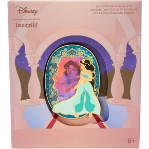 Loungefly Disney Aladdin Princess Jasmine Carpet Ride Lenticular 3" Collector Box Pin
