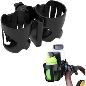 Stroller Cup Holder with Phone Holder, 3-in-1 Bottle Holder, 360 Degrees Rotation Drink Holder for Wheelchair, Stroller, Bike, Walker, Scooter, Bicycle, Uppababy, Nuna, Bugaboo, Doona.