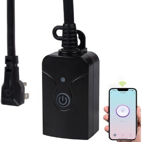 Outdoor Smart WiFi Plug Outlet, HBN Heavy Duty Wi-Fi Timer with One Grounded Outlet, Wireless Remote Control by App Compatible with Alexa and Google Home Assistant 2.4 GHz only, ETL Listed (1 Pack)