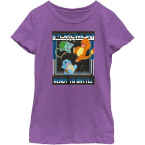 Pokemon Ready to Battle Girls Short Sleeve Tee Shirt