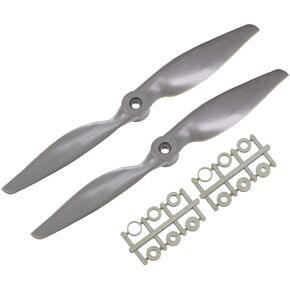 uxcell RC Propellers CW 9x4.5 Inch 2-Vane for Airplane Nylon Gray 2Pcs with Adapter Rings