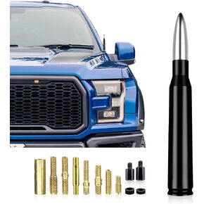 1 Pack Truck Bullet Antenna, Auto Antenna Mast, Trucks Accessories, Compatible with GM Chevy Silverado 1500 2500 3500 HD Avalanche GMC Sierra 1500 2500 3500 (Splice Black)
