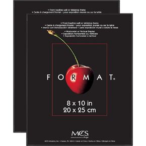 MCS Format Picture Frames, Gallery Wall Frames, Black, 8 x 10, 2-Pack